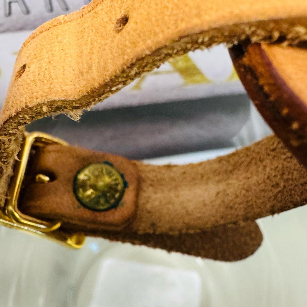 Louis Vuitton Brown Leather Luggage Tag - Picture 5 of 8